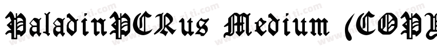 PaladinPCRus Medium (COPY 1)字体转换